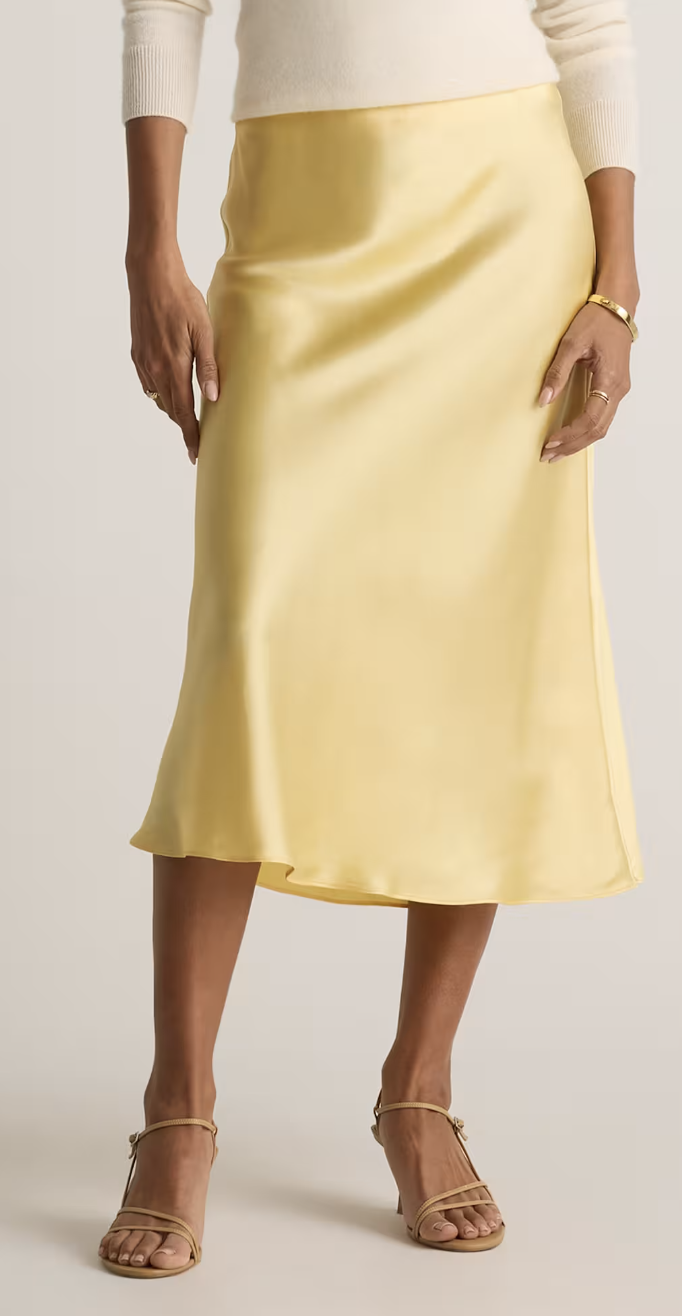 The Best Skirts for Women Over 50 tania stephens 50 is not old fashion blogger yellow