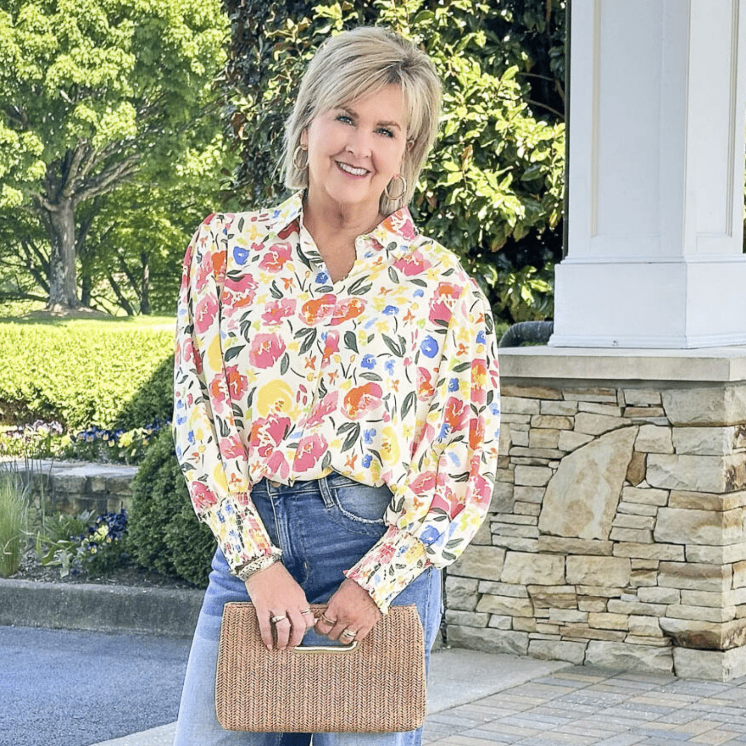 Colorful floral top from Amazon