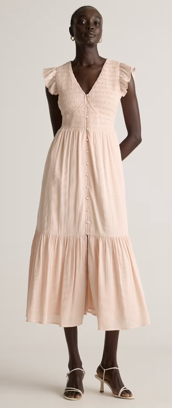 How to Wear a Smocked Dress Without Looking Too Young tania stephens 50 is not old fashion blogger  quince