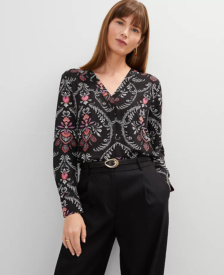 Pretty Floral Tops to Brighten Your Closet tania stephens 50 is not old fashion blogger ann taylor