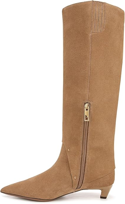 Franco Sarto Women's Classic Knee High Boot to wear with white skinny jean pants