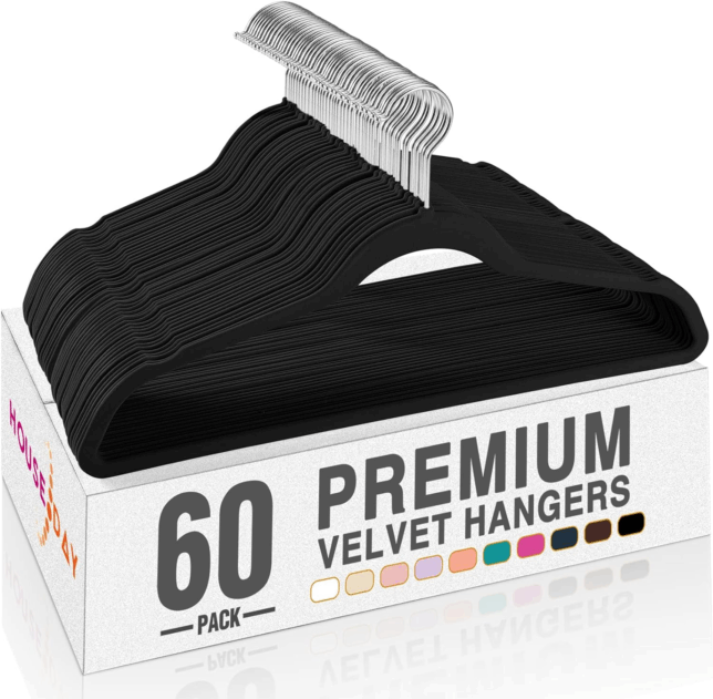 Black Velvet Hangers, 60 Pack Best Home Finds Deals
