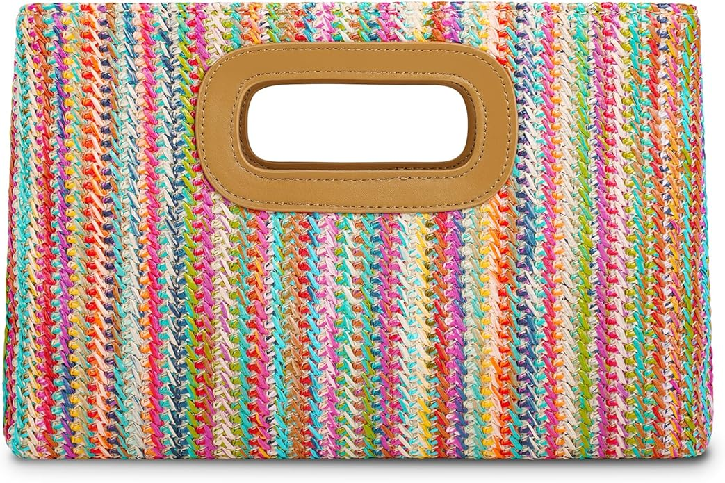 Top Handle Clutch COLORFUL STRIPED BAG