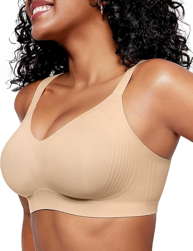 OEAK Womens Wireless Seamless Bras Full Coverage Supportive Lounge Bra Push Up Plus Size Everyday Bra Comfortable Tshirt Bras Amazon Fashion