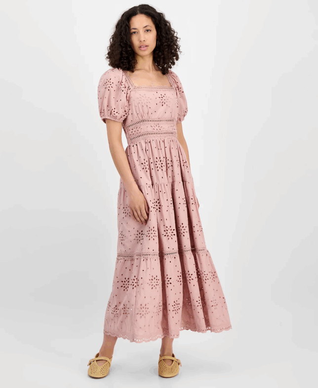 How to Wear a Smocked Dress Without Looking Too Young tania stephens 50 is not old fashion blogger  eyelet