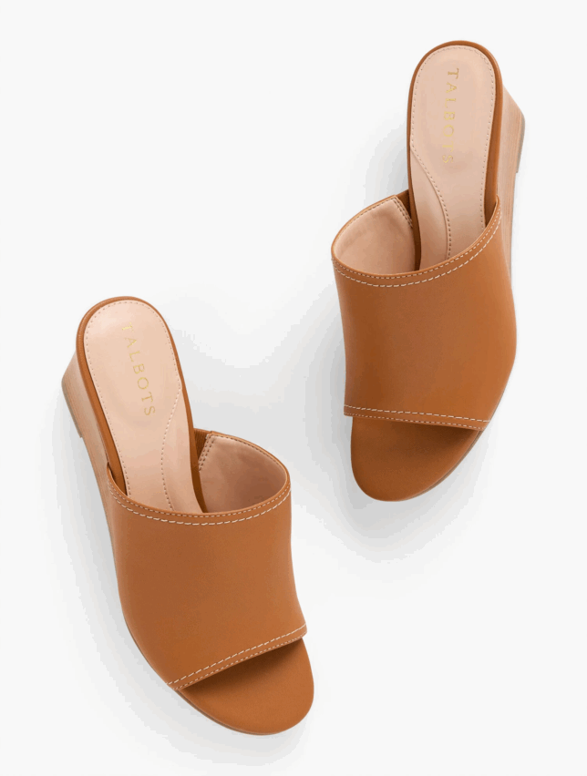 Talbots Royce Nappa Wedge Sandals 