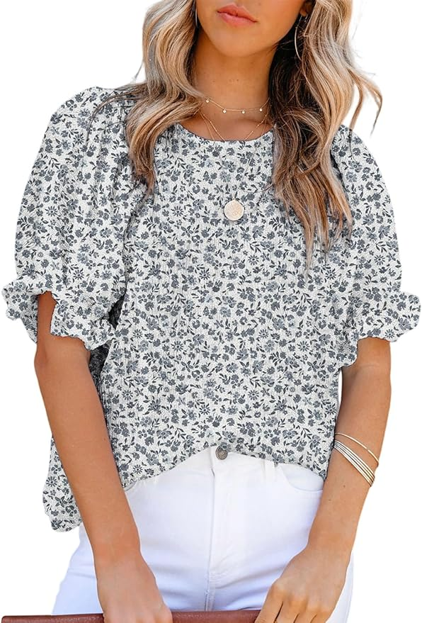 Pretty Floral Tops to Brighten Your Closet tania stephens 50 is not old fashion blogger puff sleeve