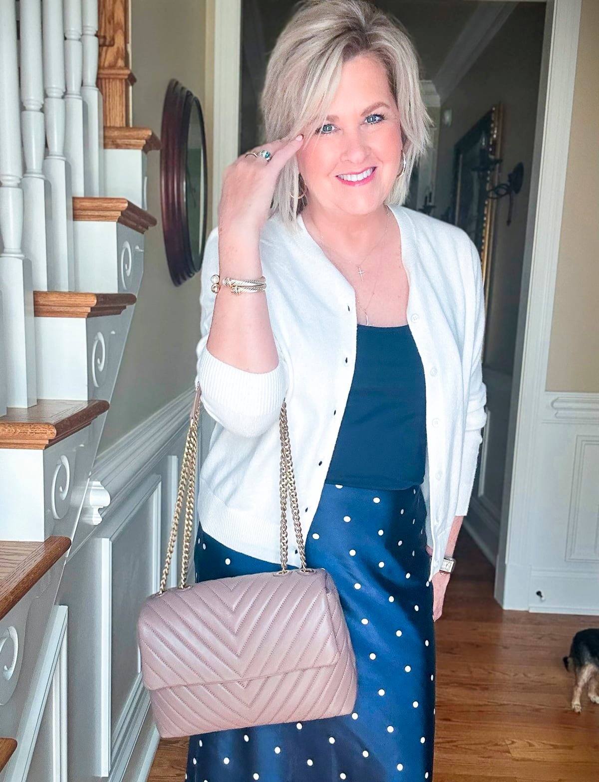 Taupe Italian Leather Quilted Convertible Crossbody