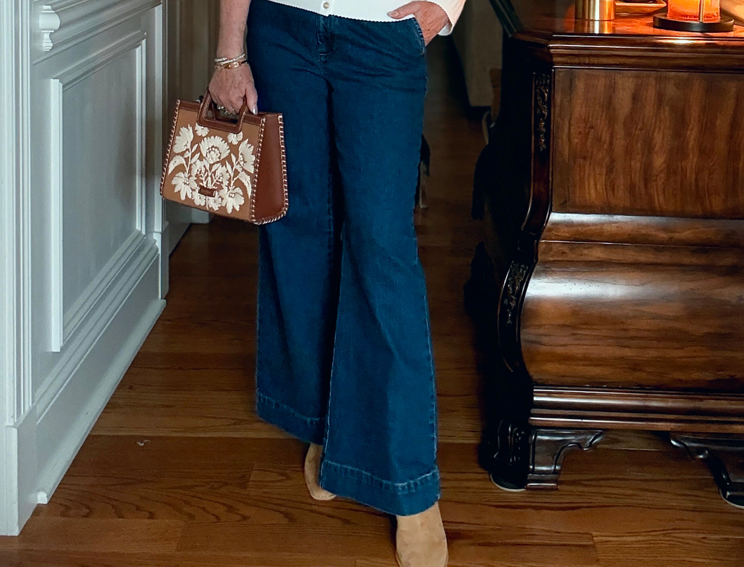  dark wash trouser jeans from Walmart.