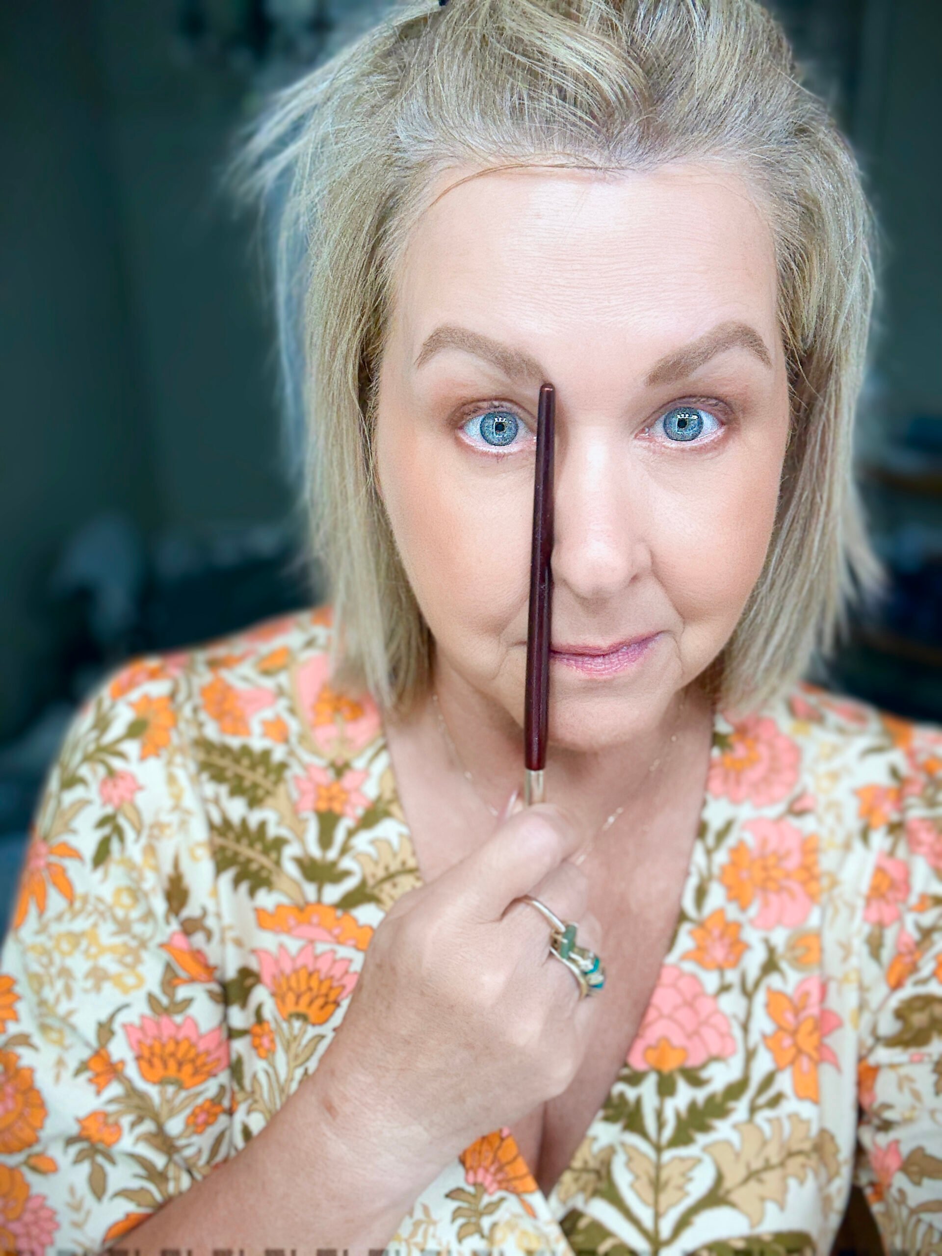 Tania showing the steps for creating the correct eyebrow shape #2