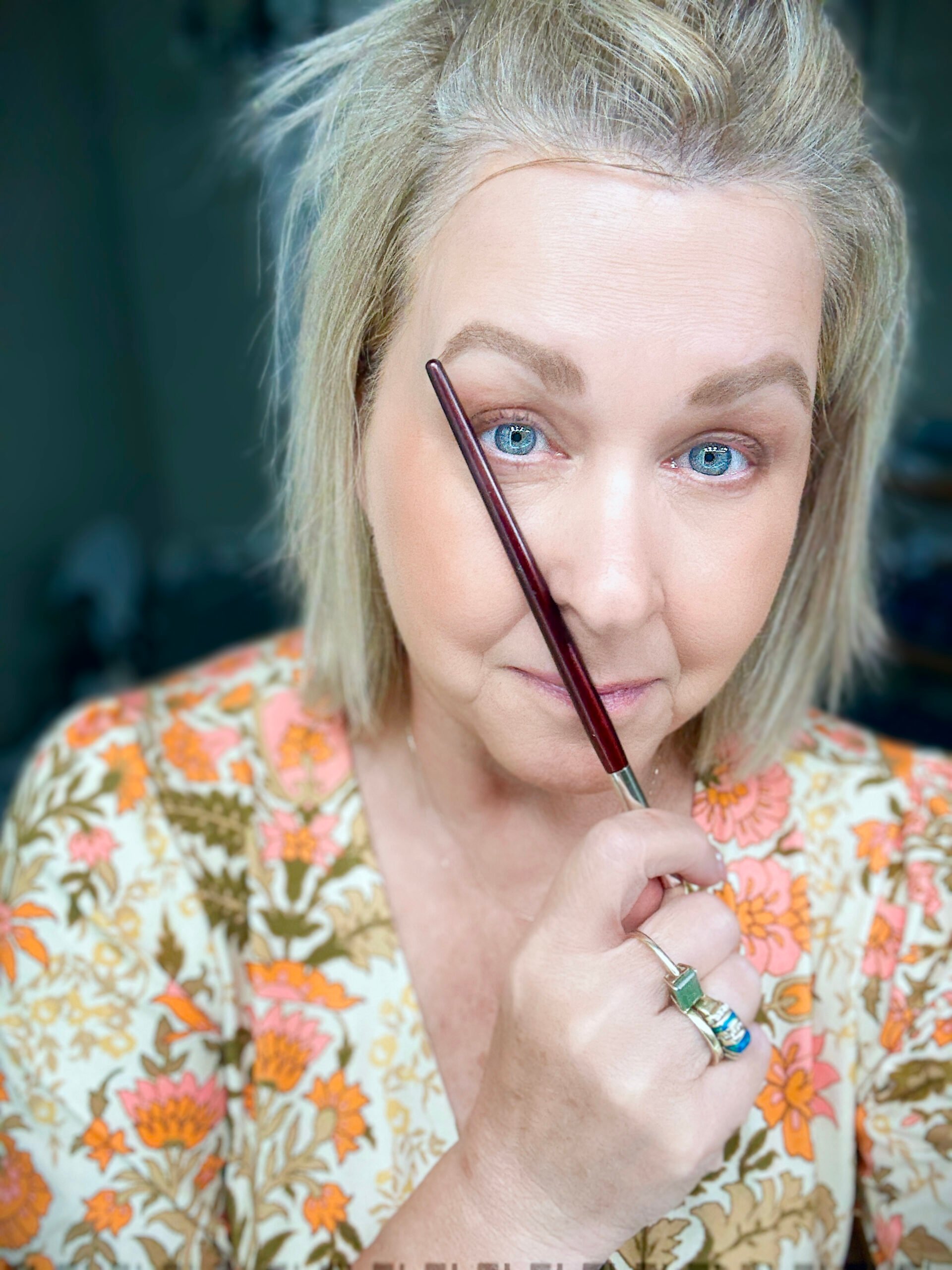 Tania showing the steps for creating the correct eyebrow shape #4