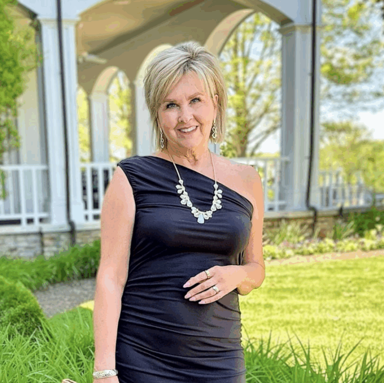 Tania Stephens showing How to Wear Statement Necklaces with Confidence Over 50