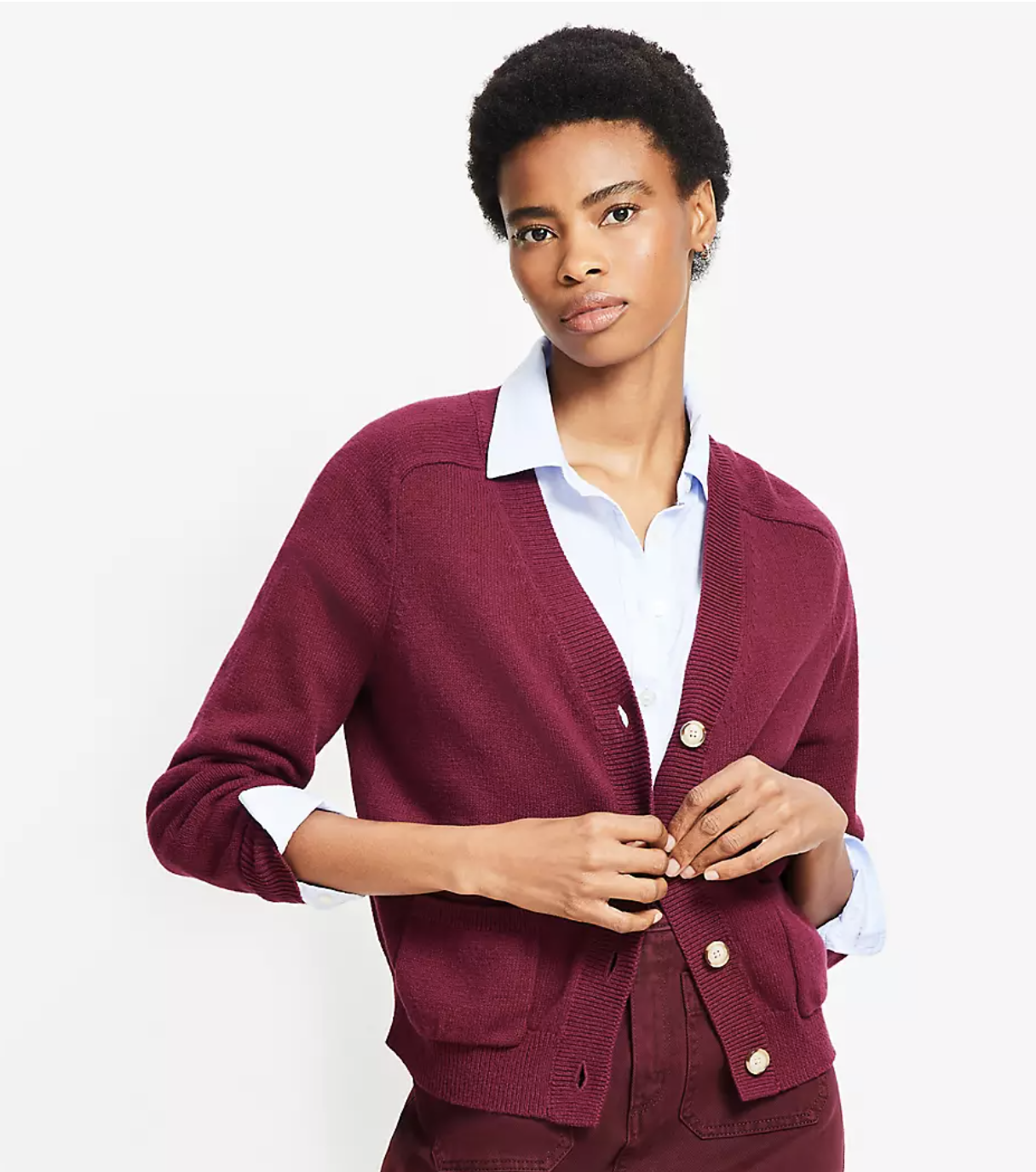 The Secret to Effortless Fall Outfits? Try These Lightweight Cardigans tania stephens 50 is not old fashion blogger  v neck