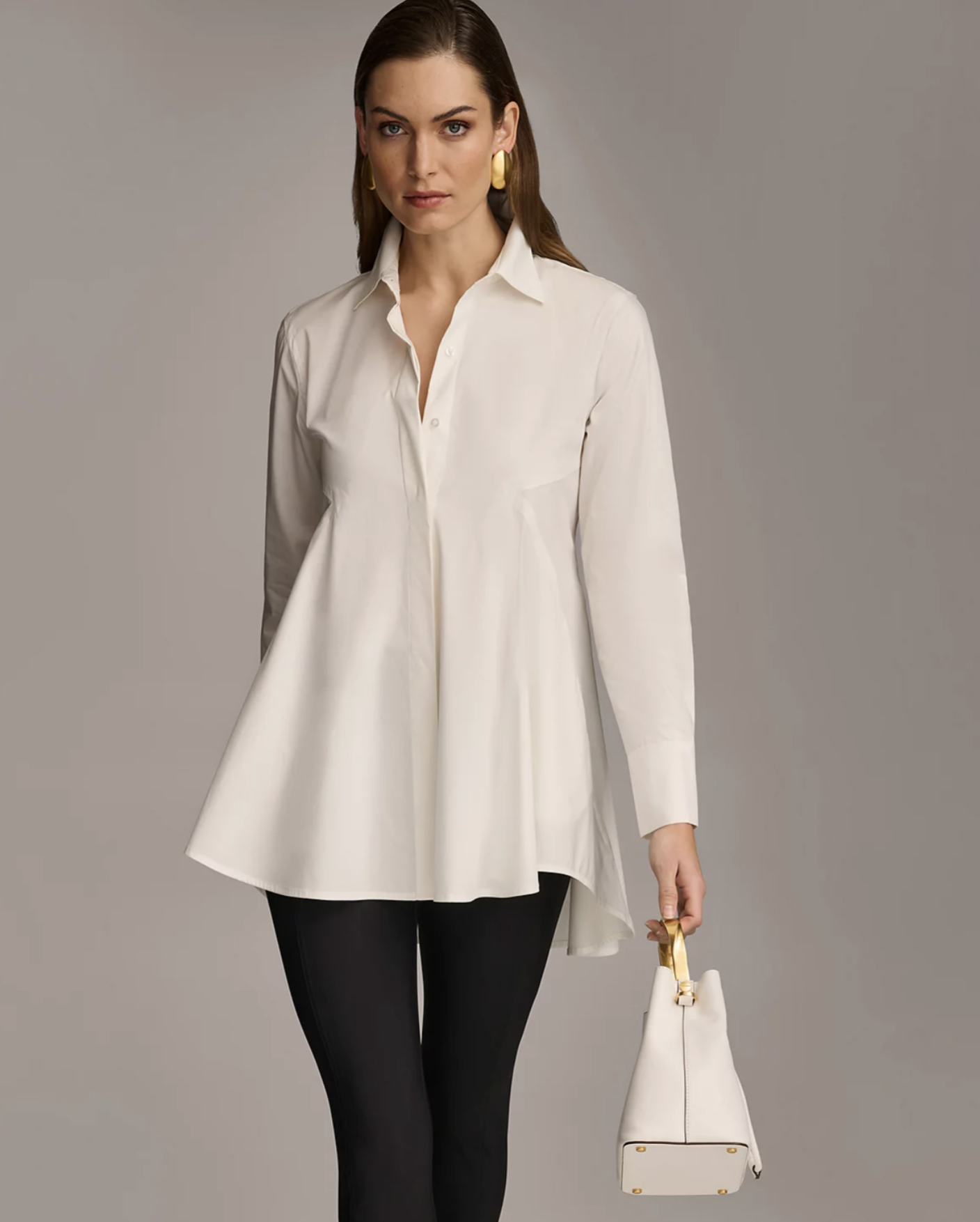 From Brunch to Travel: Poplin Tops That Work for Everything tania stephens 50 is not old fashion blogger  donna karan