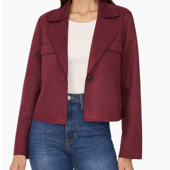 burgundy suede jacket