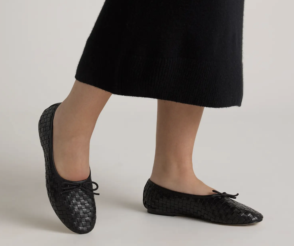 Most Comfortable Ballet Flats & Mary Janes to Wear This Fall 2025 tania stephens 50 is not old fashion blogger quince woven