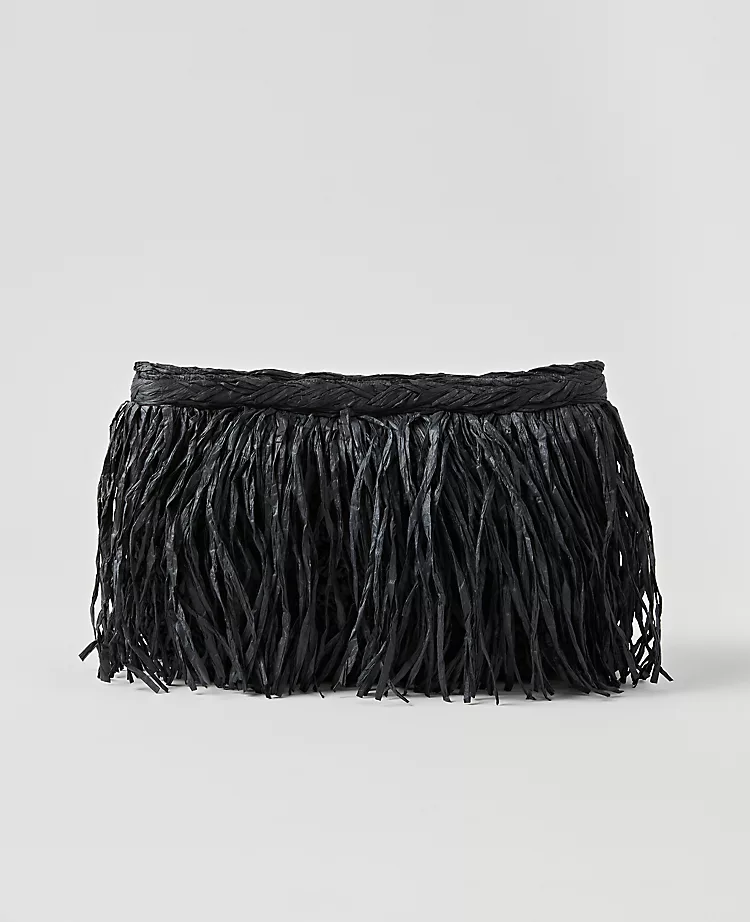 Fringe Fashion Finds You’ll Love This Season 50 is not old fashion blogger tania stephens raffia clutch
