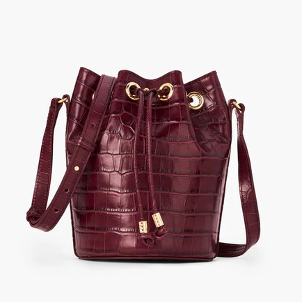 Talbots Croc Embossed Bucket Bag