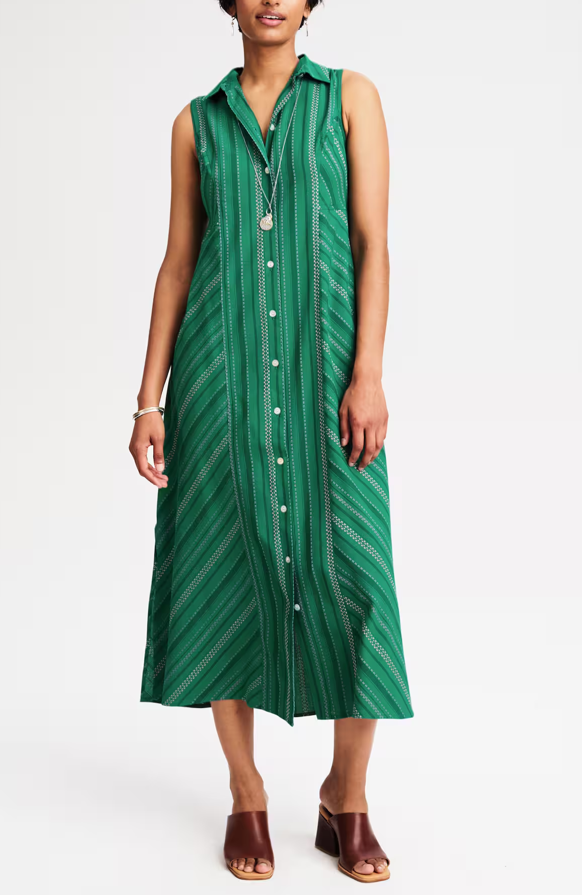 J.Jill Sleeveless Dobby Dress, Cool Comfy Stylish Casual Dresses for women over 50