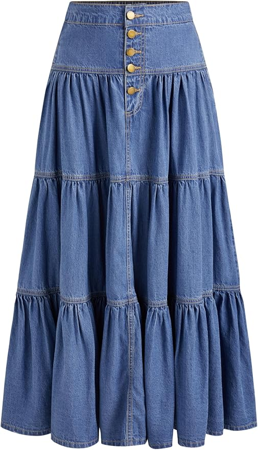 Western Style Is Trending in 2025. Here’s How to Wear It Over 50 fashion blogger tania stephens 50 is not old denim skirt