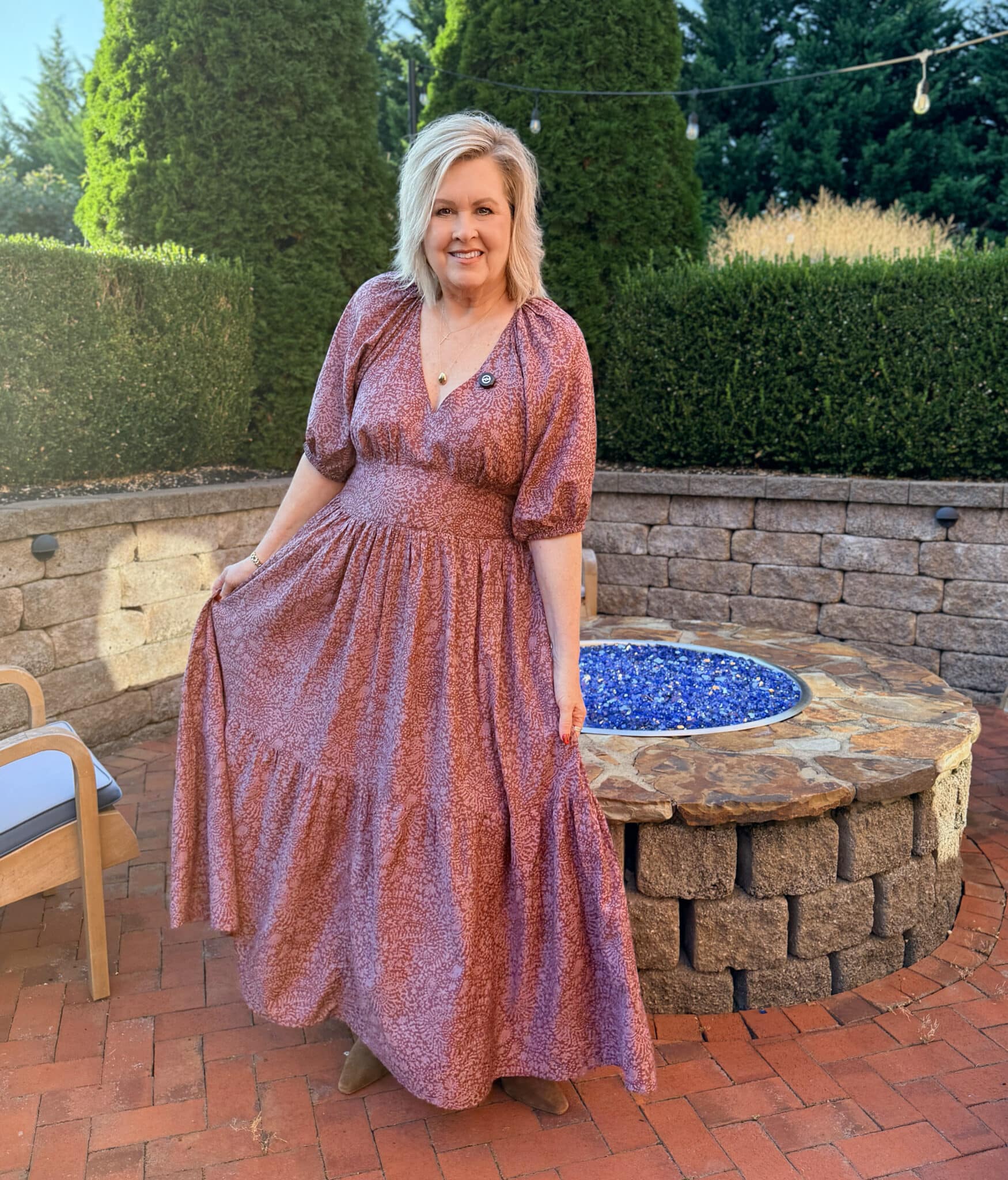 HOW TO STYLE A BURGUNDY DRESS FOR WOMEN OVER 50