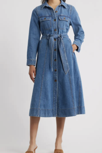 Tie Waist denim Dress