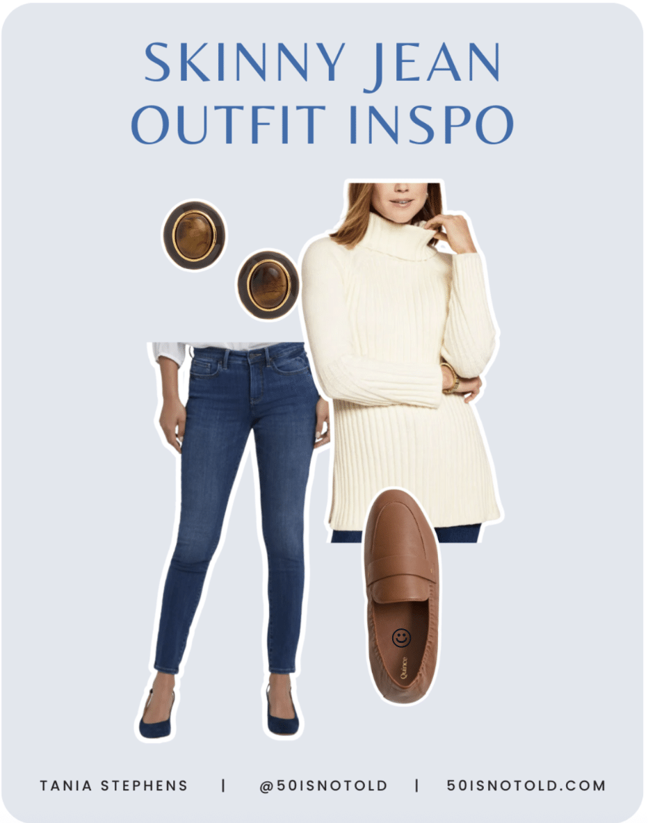 Skinny Jean Outfit Ideas Inspiration for Women over 50