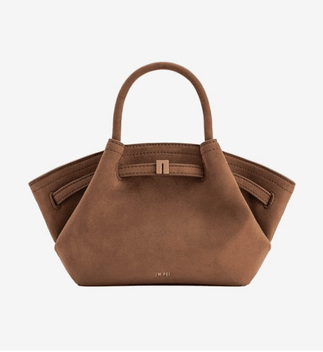suede handbag