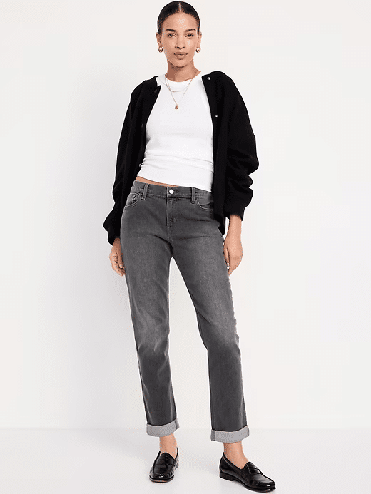 CHARCOAL GRAY JEANS WOMEN OVER 50