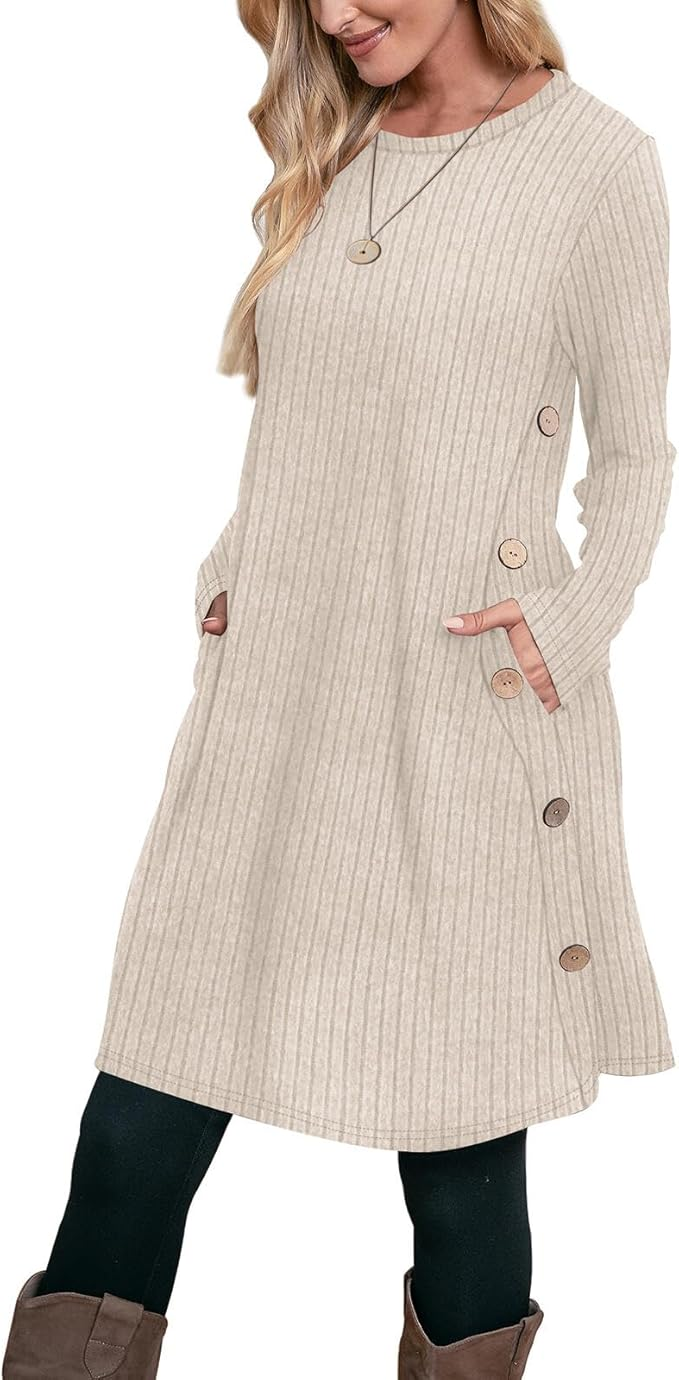 Stylish & Comfortable Fall Dresses for Women Over 50 from Amazon 50 is not old fashion blogger tania stephens tunic