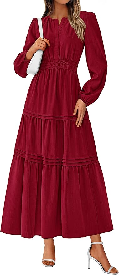 Stylish & Comfortable Fall Dresses for Women Over 50 from Amazon 50 is not old fashion blogger tania stephens maxi dress