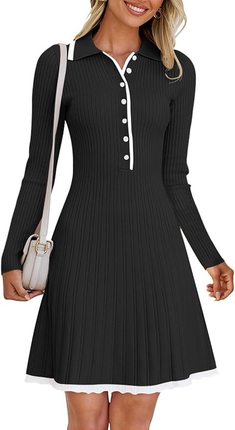 Stylish & Comfortable Fall Dresses for Women Over 50 from Amazon 50 is not old fashion blogger tania stephens short sweater dress