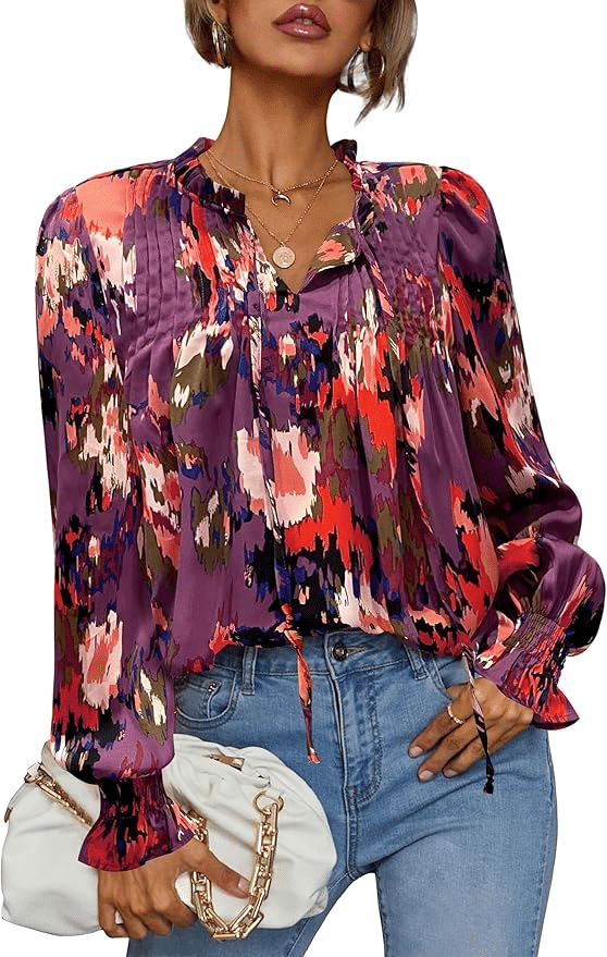 Affordable Cute Floral Blouse from Amazon for Fall 2025