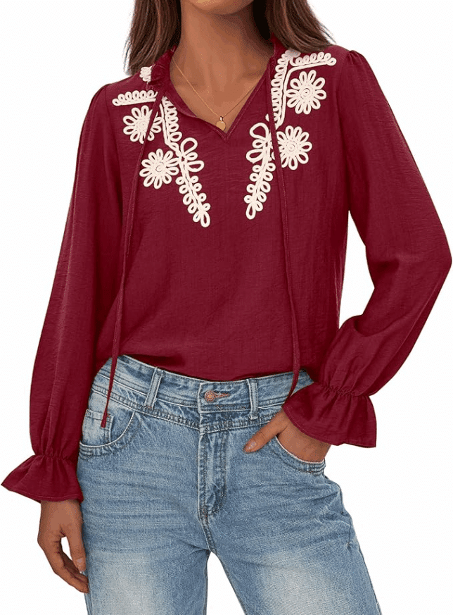 feminine blouse top shirts from Amazon for fall 2025