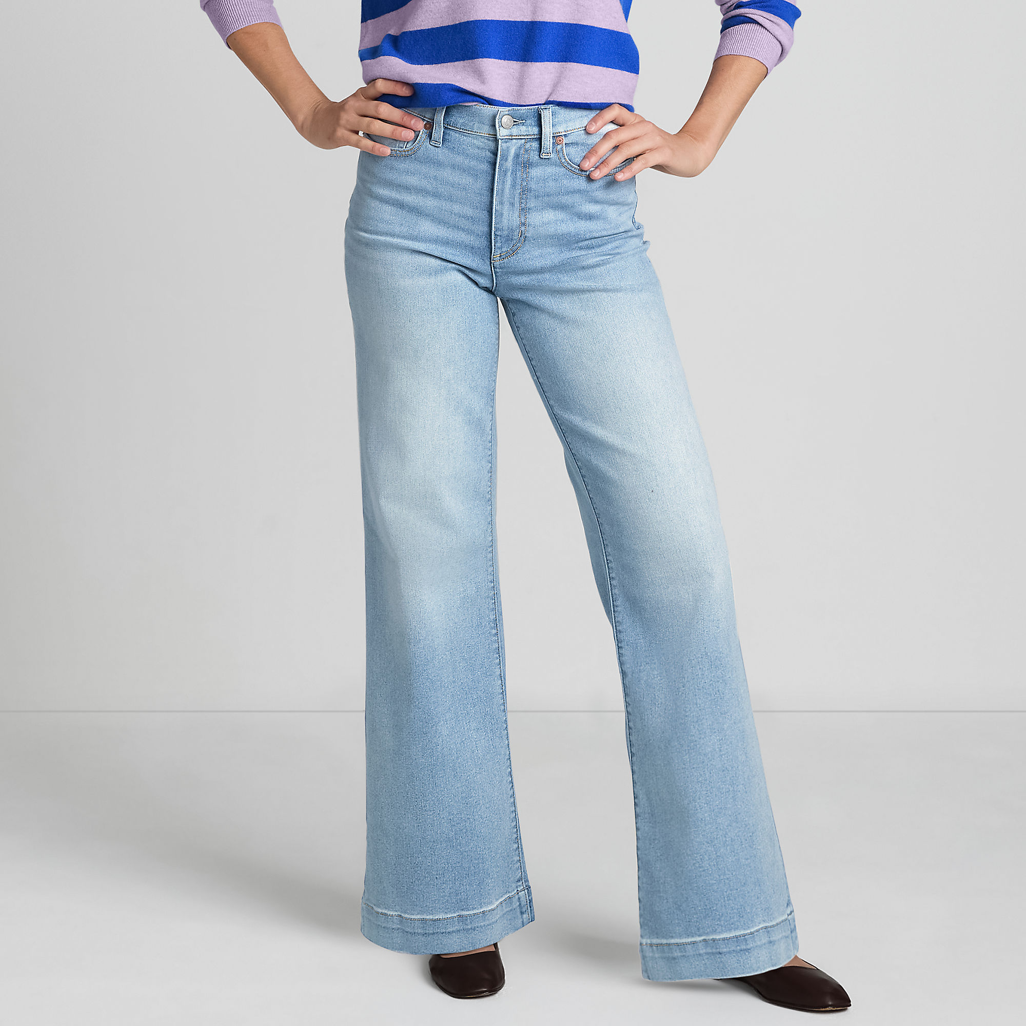 Lands’ End Jeans Review: Best Styles for Women Over 50 tania stephens 50 is not old fashion blogger flare