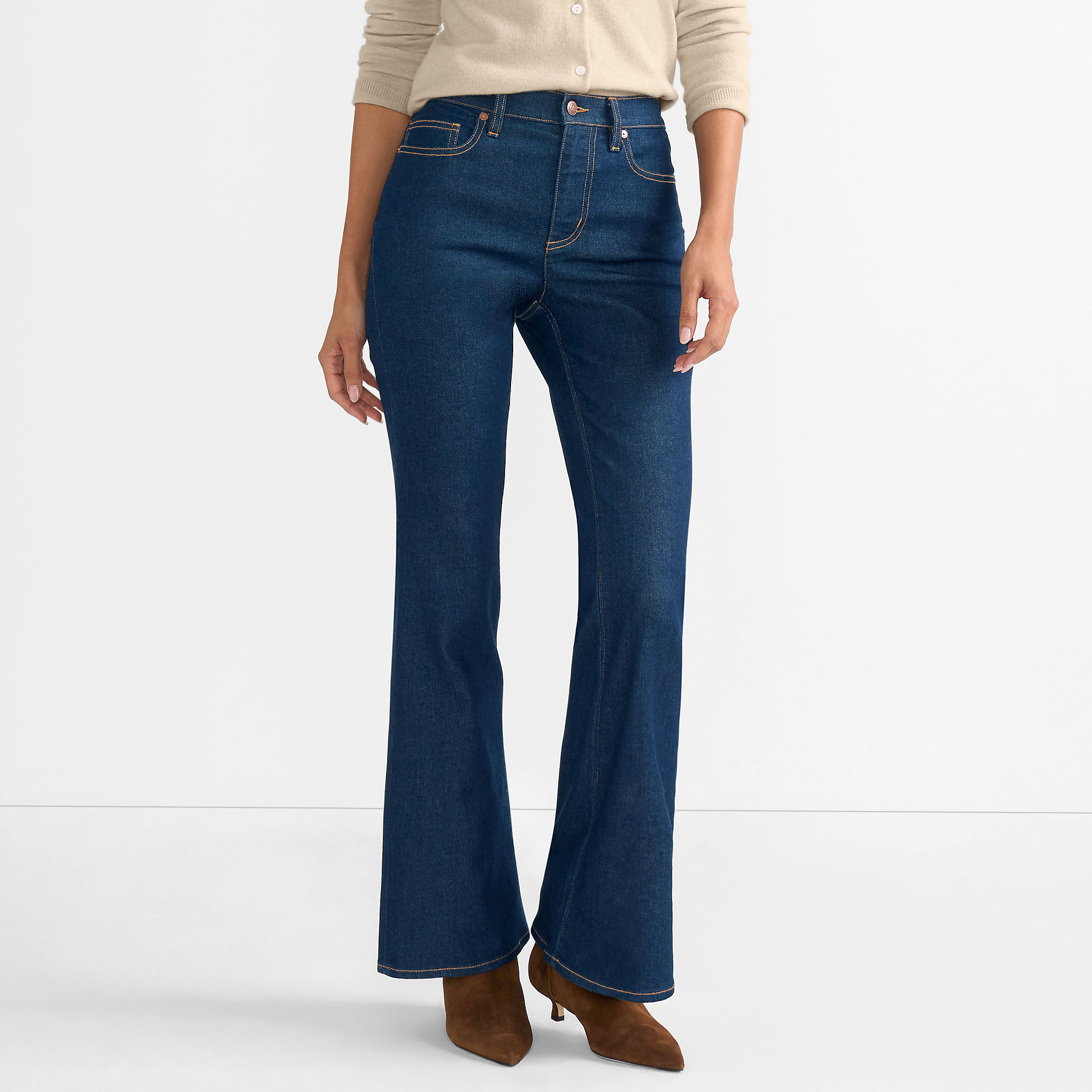 Lands’ End Jeans Review: Best Styles for Women Over 50 tania stephens 50 is not old fashion blogger recover flare