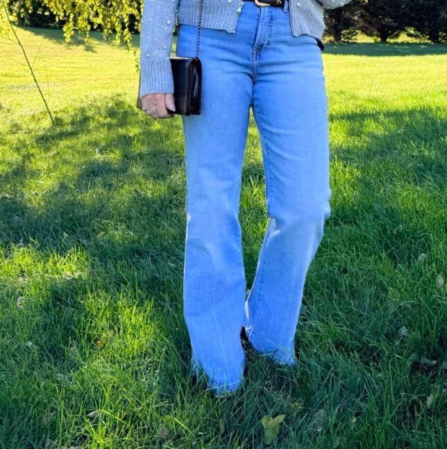 Tania Stephens wearing a Kohl's lightwash jeans