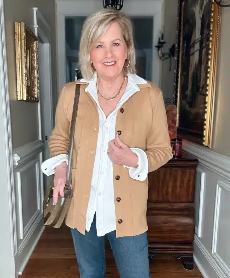 Amazon sweater blazer and a white shirt