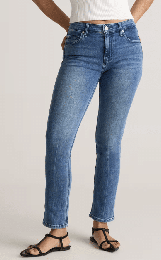 Slim Jeans That Flatter Every Figure (and Pair Perfectly with Fall Boots!) 50 is not old fashion blogger tania stephens quince