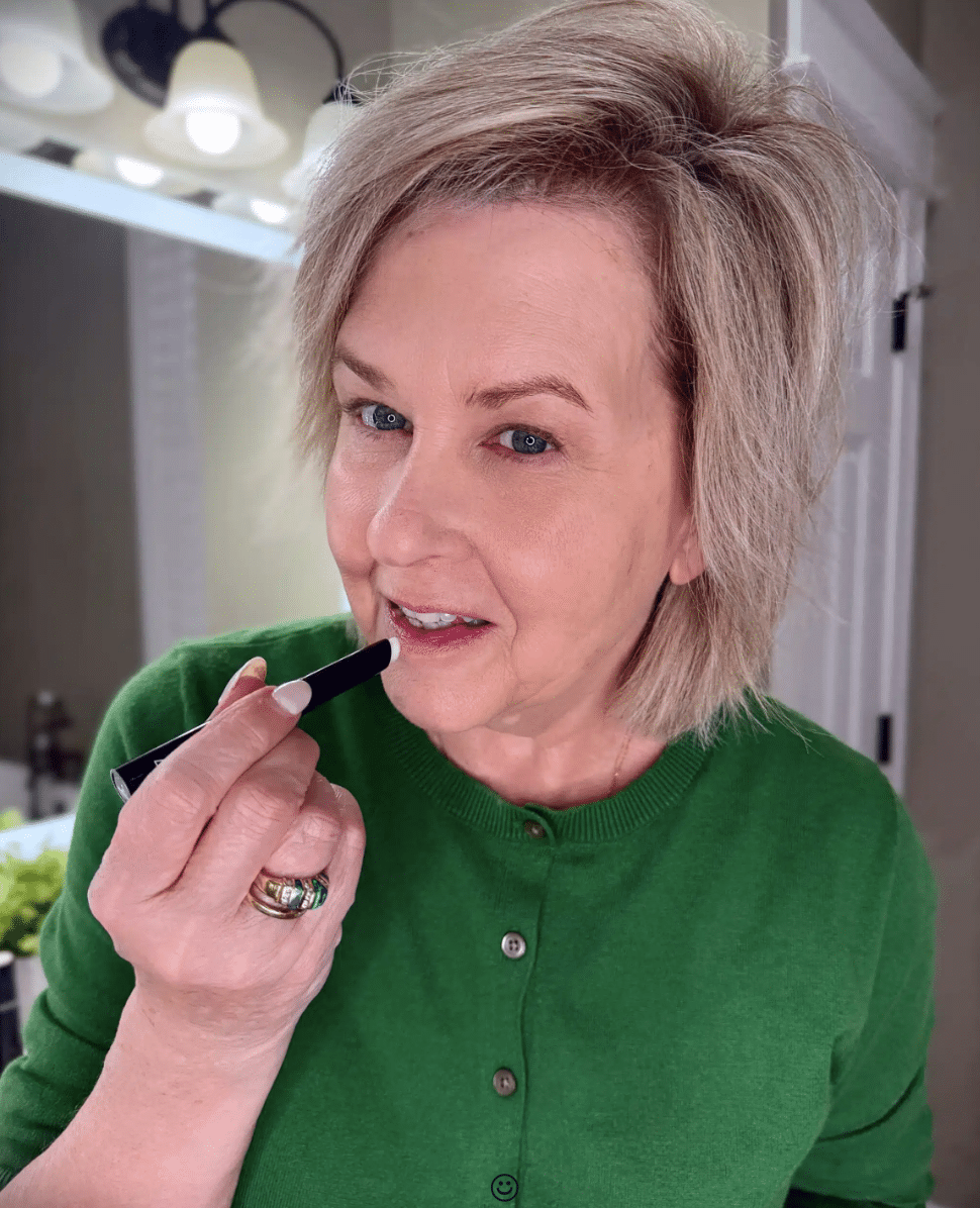 Best Budget Beauty Finds for Mature Skin Heading into Colder Months tania stephens 50 is not old fashion blogger lip primer