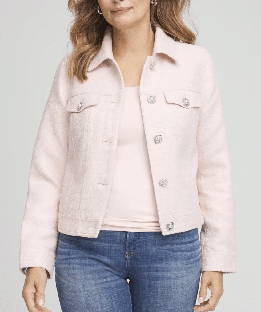 A BEAUTIFUL BLUSH PINK JACKET FROM TALBOTS FOR FALL