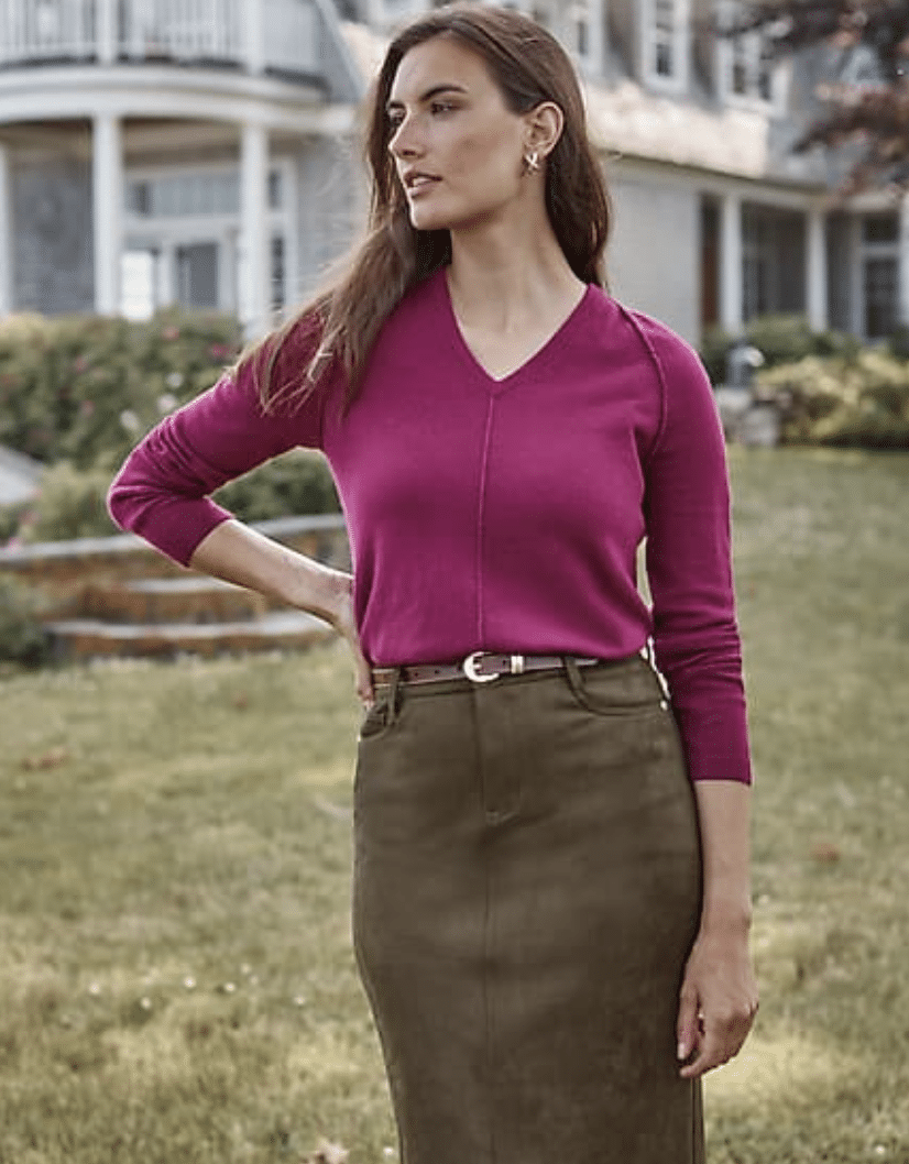 J.Jill Fall 2025 New Arrivals That Women 50+ Will Love tania stephens 50 is not old fashion blogger v neck sweater