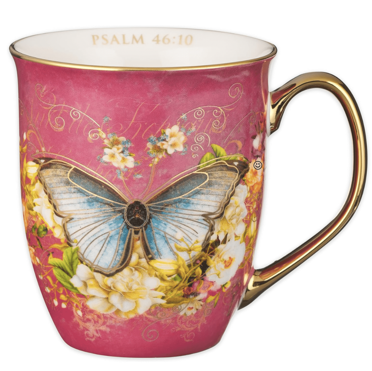 Pink Butterfly Coffee Tea Mug with Bible Verse for Christian Women Gift from Amazon
