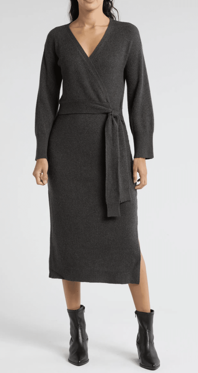 The Best Wrap Dresses for Fall & Winter 50 is not old fashion blogger tania stephens  sweater