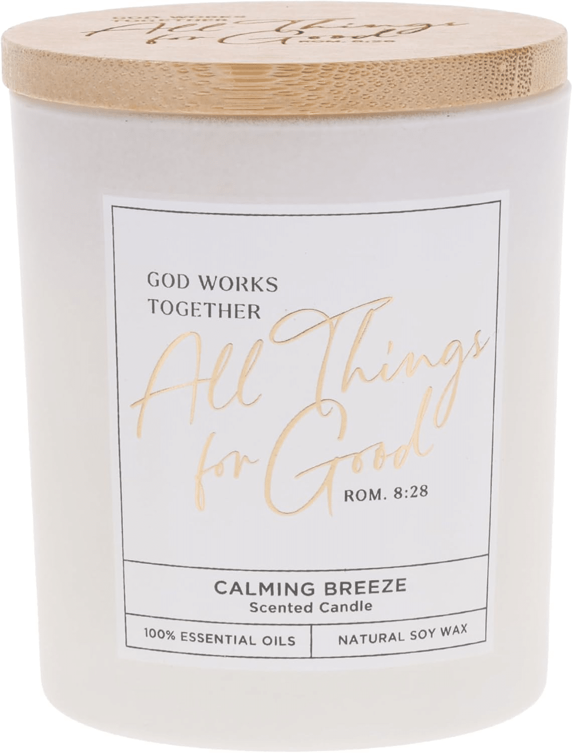 Wax Candle with Bible Verse for a present gift for Christian women of faith