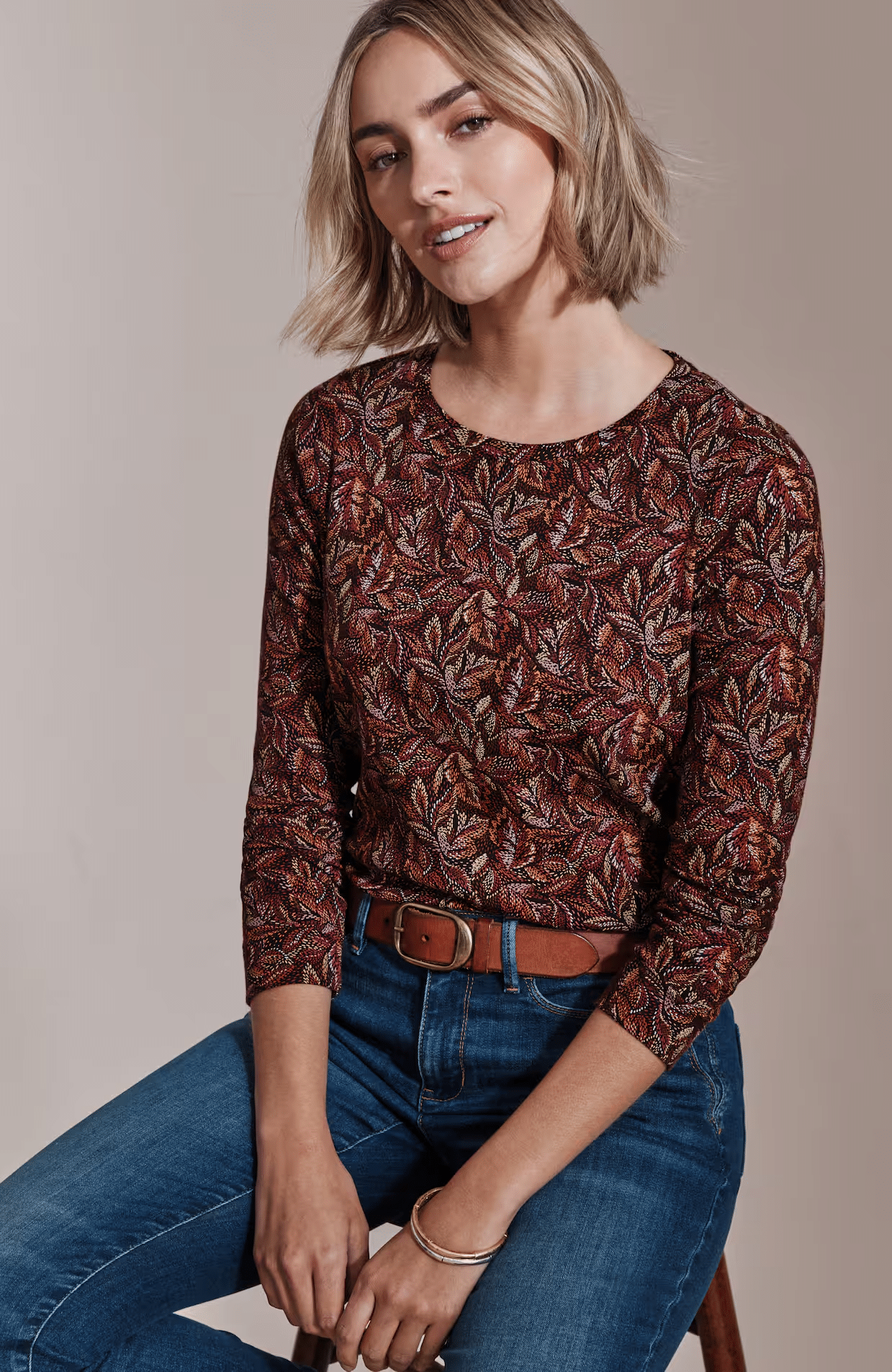 J.Jill Fall 2025 New Arrivals That Women 50+ Will Love tania stephens 50 is not old fashion blogger long sleeve crew