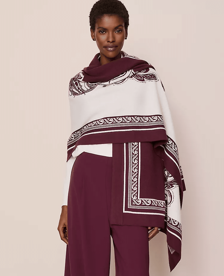 Ponchos and Wraps That Make Every Fall Outfit Feel Instantly Stylish 50 is not old tania stephens fashion blogger Ann Taylor
