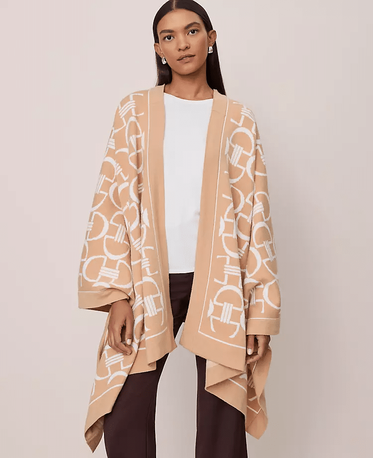Ponchos and Wraps That Make Every Fall Outfit Feel Instantly Stylish 50 is not old tania stephens fashion blogger tan and white