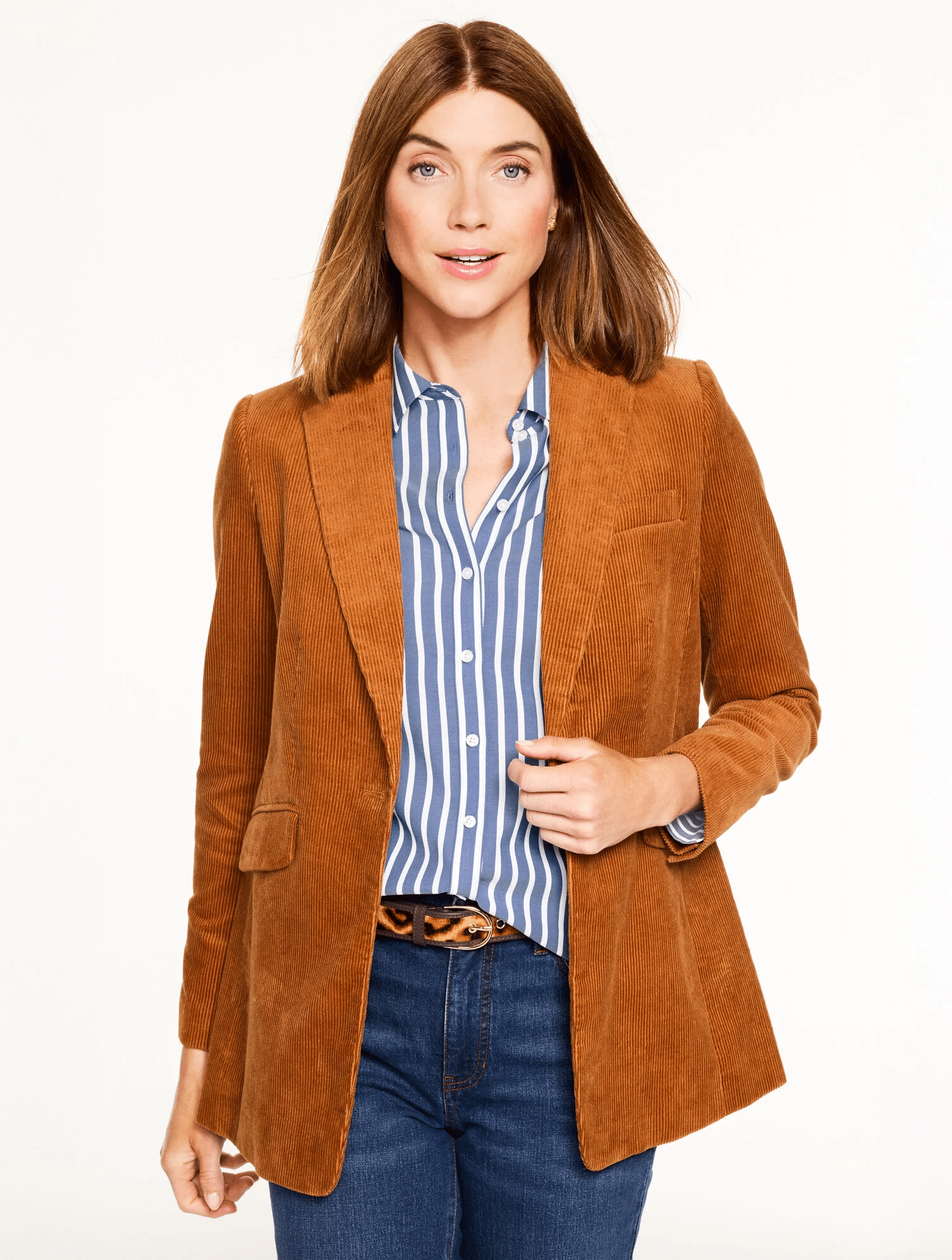 How to Wear Corduroy This Fall: Timeless Styles for Women Over 50 tania stephens 50 is not old fashion blogger blazer