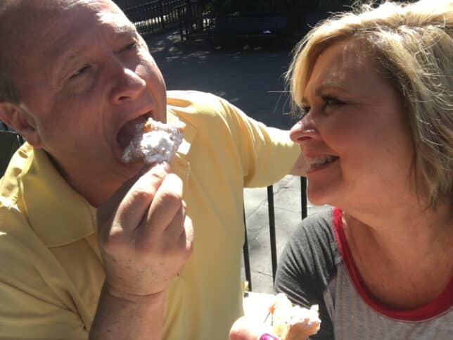 Joe and Tania eating in New Orleans